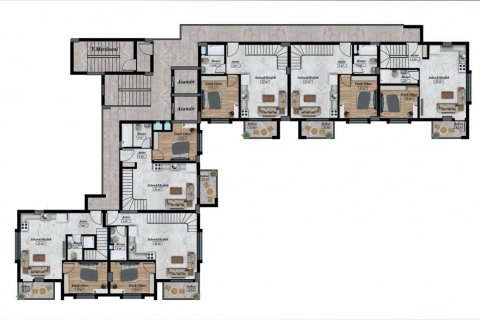 پنت هاس در  Avsallar ، ترکیه 53 متر مربع.  شماره 207639 - 17