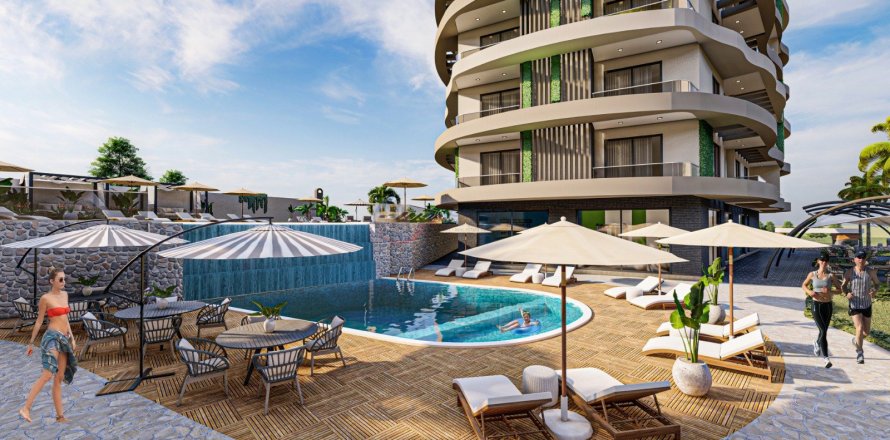 1+1 Leilighet  i Alanya, Antalya, Tyrkia Nr. 211575