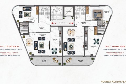 1+1 Wohnung  in Alanya, Antalya, Türkei Nr. 117786 - 30