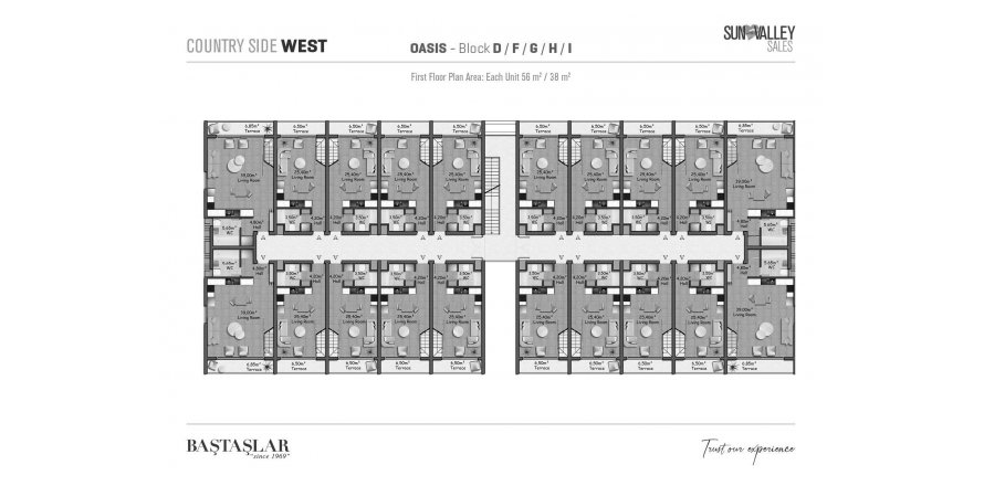 Daire Oasis Village 1+1, №189069