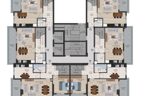 Продажа квартиры  в Махмутларе, Анталье, Турция 1+1, 55м2, №43248 – фото 17