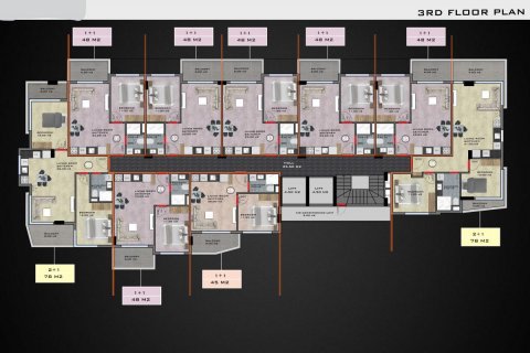 Продажа квартиры  в Аланье, Анталье, Турция 2 комн., 48м2, №207153 – фото 28