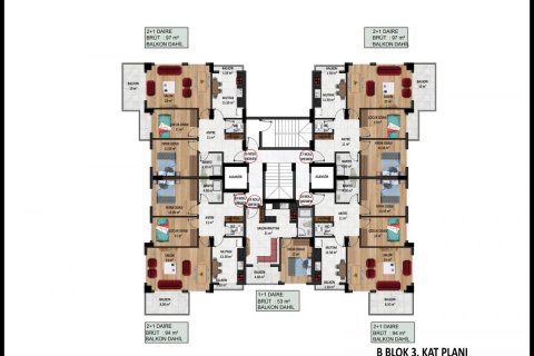 Daire Alanya, Antalya, Türkiye №210047 - 26