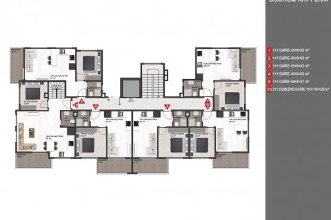 Lejlighed  i Alanya, Antalya, Tyrkiet Nr. 210050 - 21