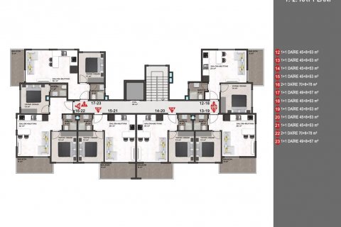 Lejlighed  i Alanya, Antalya, Tyrkiet Nr. 210050 - 24