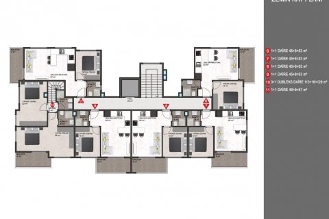 Lejlighed  i Alanya, Antalya, Tyrkiet Nr. 210050 - 23