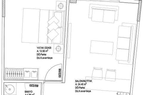 1+1 Lägenhet  i Aksu, Antalya, Turkiet Nr. 189472 - 18