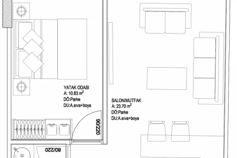 1+1 Wohnung  in Aksu, Antalya, Türkei Nr. 189471 - 18