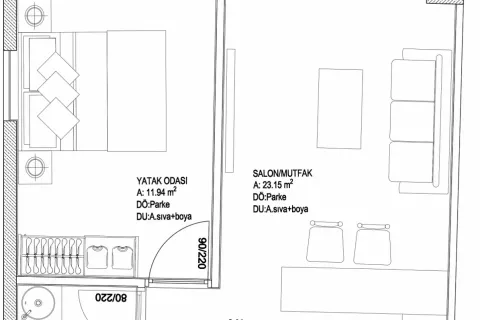 1+1 Wohnung  in Aksu, Antalya, Türkei Nr. 189469 - 18