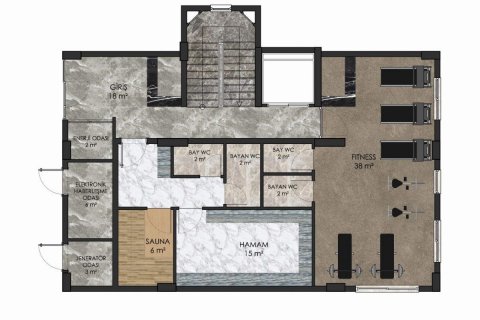 پنت هاس در  Oba ، ترکیه 120 متر مربع.  شماره 208855 - 12