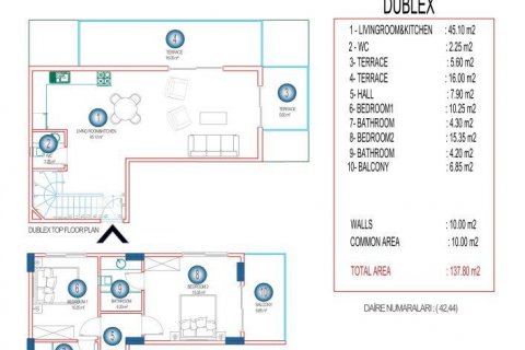 Lägenhet i Mahmutlar, Antalya, Turkiet Nr. 208352 - 13