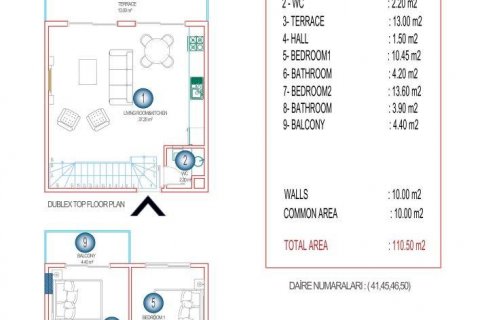 Lägenhet i Mahmutlar, Antalya, Turkiet Nr. 208352 - 11