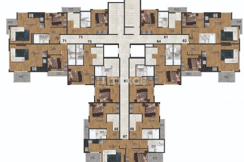 1+1 Takvåning i Alanya, Antalya, Turkiet Nr. 190078 - 11