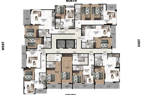 آپارتمان در  Alanya ، ترکیه 103 متر مربع.  شماره 208493 - 20