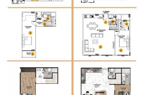 آپارتمان در  Alanya ، ترکیه 103 متر مربع.  شماره 208493 - 23