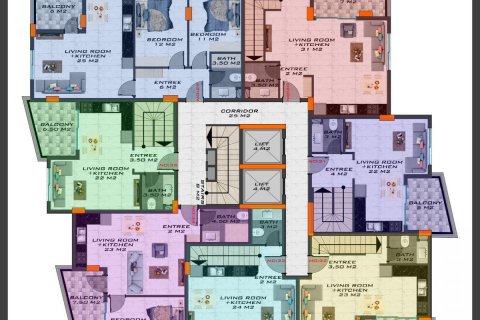 Dubleks daire   Mahmutlar, Antalya, Türkiye №208495 - 23