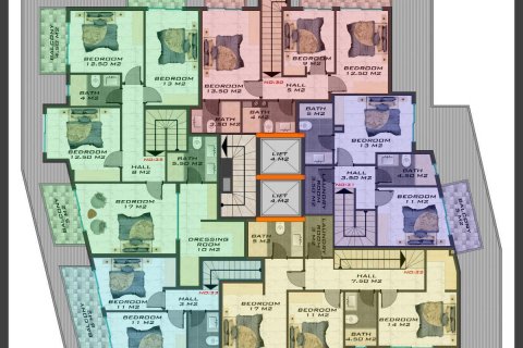 Dubleks daire   Mahmutlar, Antalya, Türkiye №208495 - 24