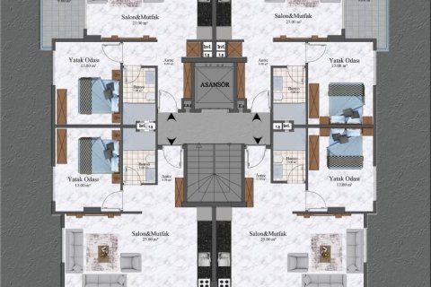 Penthouse  i Alanya, Antalya, Tyrkiet Nr. 209835 - 19