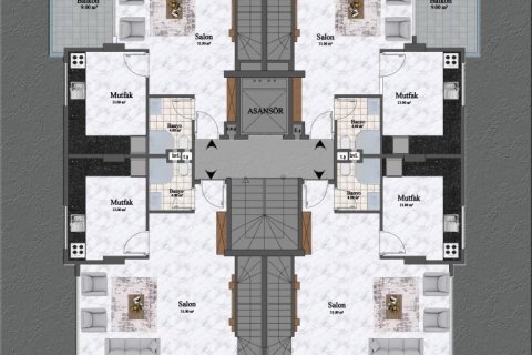 Penthouse  i Alanya, Antalya, Tyrkiet Nr. 209835 - 18