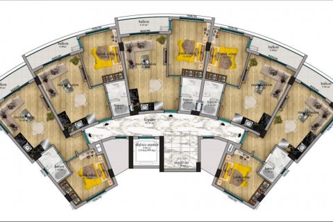 Продажа пентхауса  в Тосмуре, Аланье, Анталье, Турция 2 комн., 47м2, №209839 – фото 19