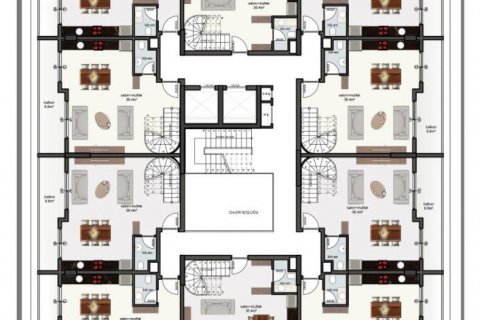 Продажа пентхауса  в Аланье, Анталье, Турция 2 комн., 51м2, №210083 – фото 18