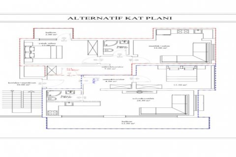 3+1 Lägenhet  i Alanya, Antalya, Turkiet Nr. 116812 - 6