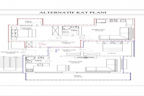 3+1 Lägenhet  i Alanya, Antalya, Turkiet Nr. 116812 - 7