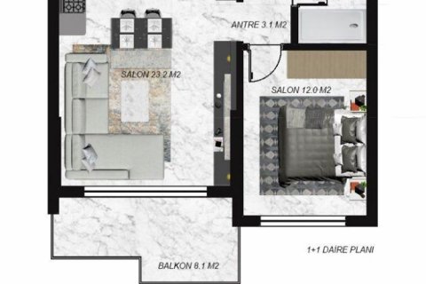 Продажа квартиры  в Махмутларе, Анталье, Турция 2 комн., 60м2, №209592 – фото 24