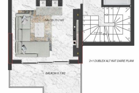 Продажа квартиры  в Махмутларе, Анталье, Турция 2 комн., 60м2, №209592 – фото 19