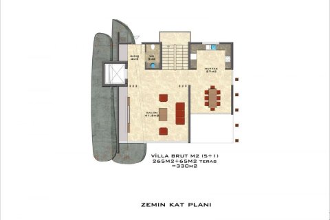 Продажа виллы  в Тепе, Аланье, Анталье, Турция 6 комн., 330м2, №208302 – фото 5