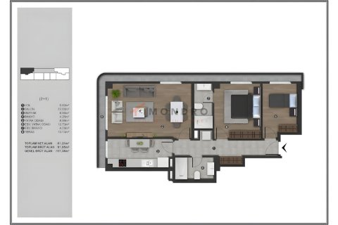 Продажа квартиры  в Кягытхане, Стамбуле, Турция 1+1, 57м2, №151772 – фото 23