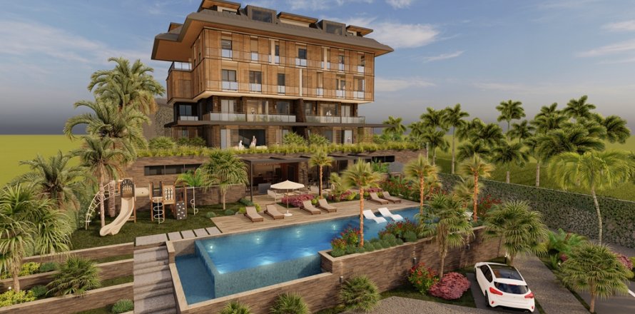 3+1 Lägenhet  i Alanya, Antalya, Turkiet Nr. 155023