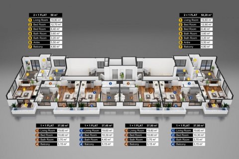 Продажа квартиры  в Махмутларе, Анталье, Турция 4 комн., 150м2, №209589 – фото 20