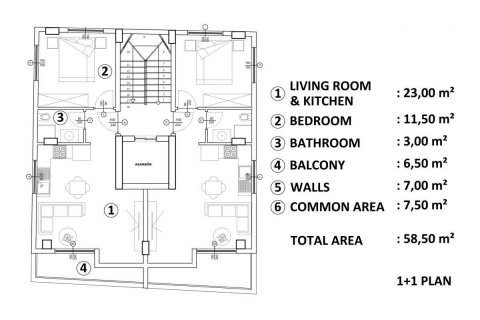 Apartment for sale  in Alanya, Antalya, Turkey, 59m2, No. 209587 – photo 17