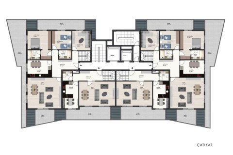 Dubleks daire   Mahmutlar, Antalya, Türkiye №209588 - 29