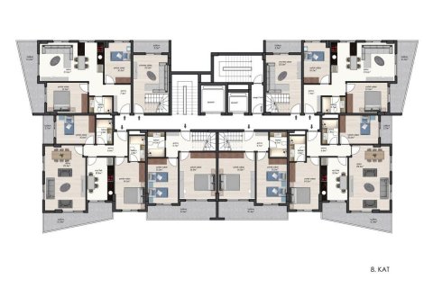 Dubleks daire   Mahmutlar, Antalya, Türkiye №209588 - 28