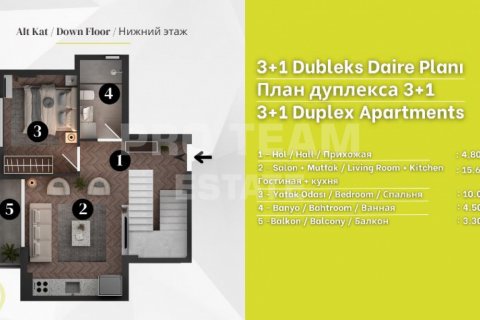 آپارتمان در Muratpasa،  Antalya ، ترکیه 142 متر مربع.  شماره 190193 - 15