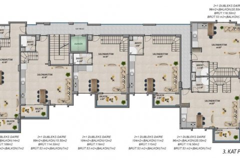 Lägenhet  i Avsallar, Antalya, Turkiet Nr. 208931 - 12