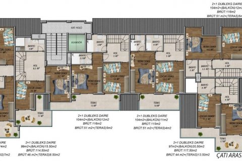 Lägenhet  i Avsallar, Antalya, Turkiet Nr. 208931 - 11