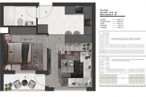 1+1 Lejlighed i Ankara, Tyrkiet Nr. 193615 - 24