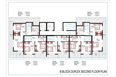 Takvåning  i Alanya, Antalya, Turkiet Nr. 210086 - 15