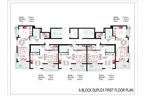 Takvåning  i Alanya, Antalya, Turkiet Nr. 210086 - 22