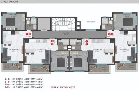 Продажа квартиры  в Оба, Анталье, Турция 4 комн., 95м2, №209902 – фото 20