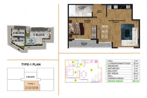 Leilighet  i Alanya, Antalya, Tyrkia Nr. 208136 - 11