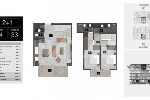 Продажа квартиры  в Кестеле, Бурсе, Турция 1+1, 51м2, №211255 – фото 27