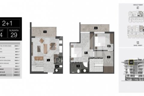 Продажа квартиры  в Кестеле, Бурсе, Турция 1+1, 51м2, №211255 – фото 28