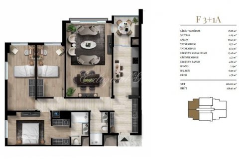 Продажа квартиры  в Стамбуле, Турция 1+1, 52м2, №210527 – фото 25