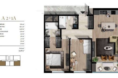 Продажа квартиры  в Стамбуле, Турция 1+1, 52м2, №210527 – фото 26