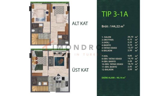 Apartment for sale  in Kâğıthane, Istanbul, Turkey, 1 bedroom, 74m2, No. 192844 – photo 19