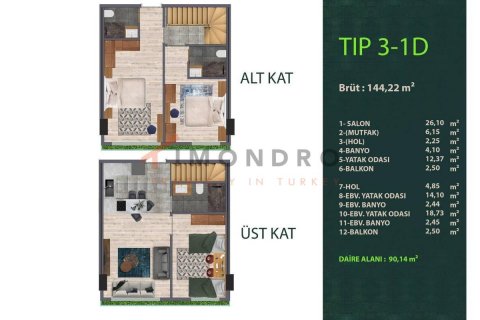 Apartment for sale  in Kâğıthane, Istanbul, Turkey, 1 bedroom, 74m2, No. 192844 – photo 22